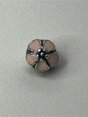 Pandora 925 ALE Enamel Sterling Silver Cherry Blossom Clip Charm | 791041EN40